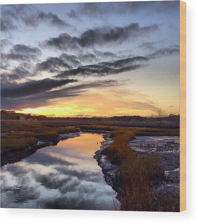 Homesweethome Wood Print featuring the photograph Sesuit Creek by Dan Gilrein