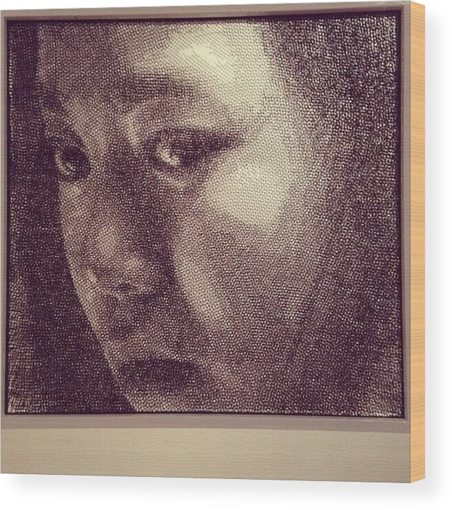 Artbasel2013 Wood Print featuring the photograph Seung Mo Park- Maya Stainless Steel by Ariana Hernandez