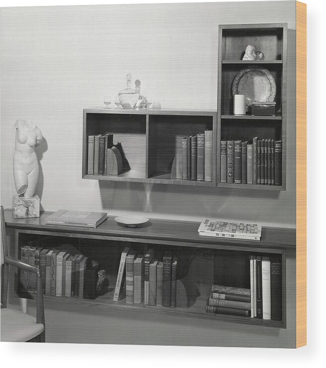 Stow & Davis Wood Print featuring the photograph Shelving By Stow & Davis by Tom Leonard