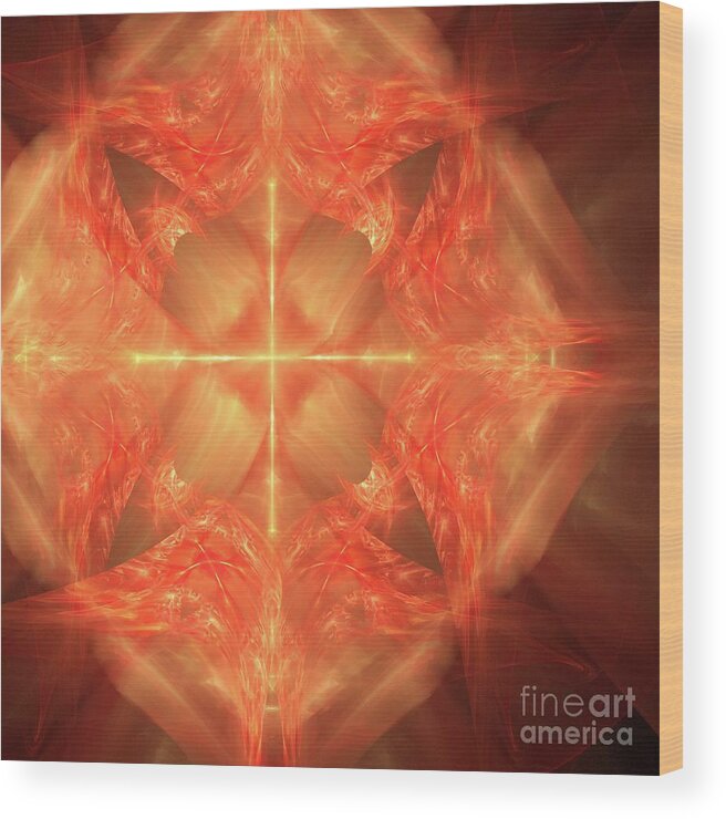 Fire Wood Print featuring the digital art Shield Of Faith by Margie Chapman