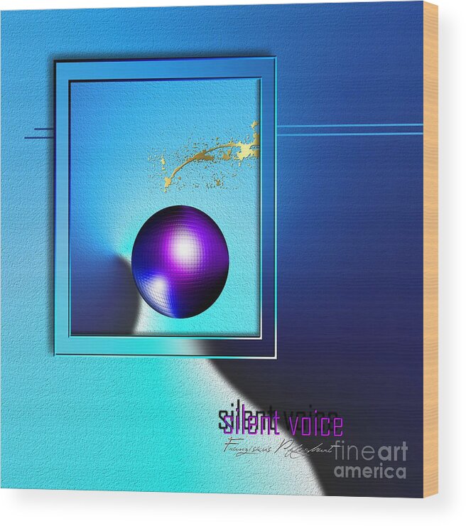 Blue Wood Print featuring the digital art Silent Voice by Franziskus Pfleghart