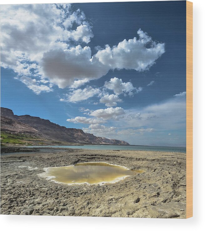 Tranquility Wood Print featuring the photograph Sinkhole Cloud Signals by Ilan Shacham