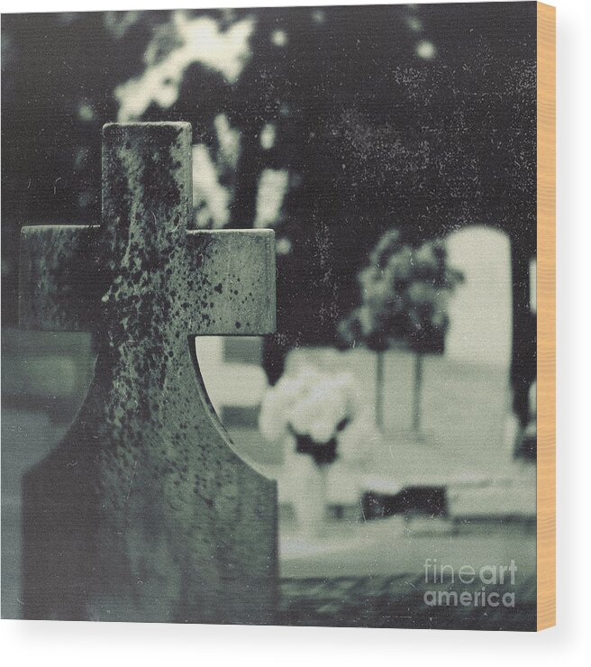 Graveyard Wood Print featuring the photograph Six-Feet Above by Trish Mistric