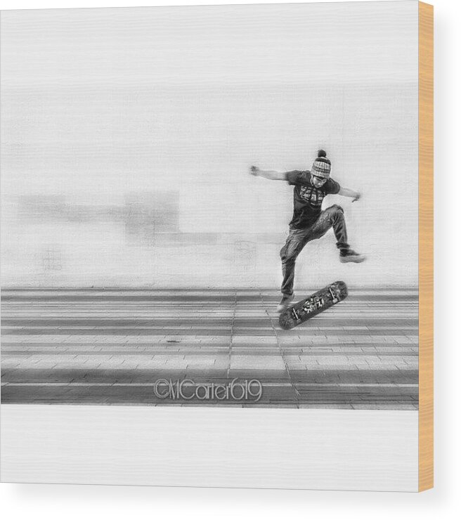 Irox_bw Wood Print featuring the photograph Skater Boy. #photooftheday by Mary Carter
