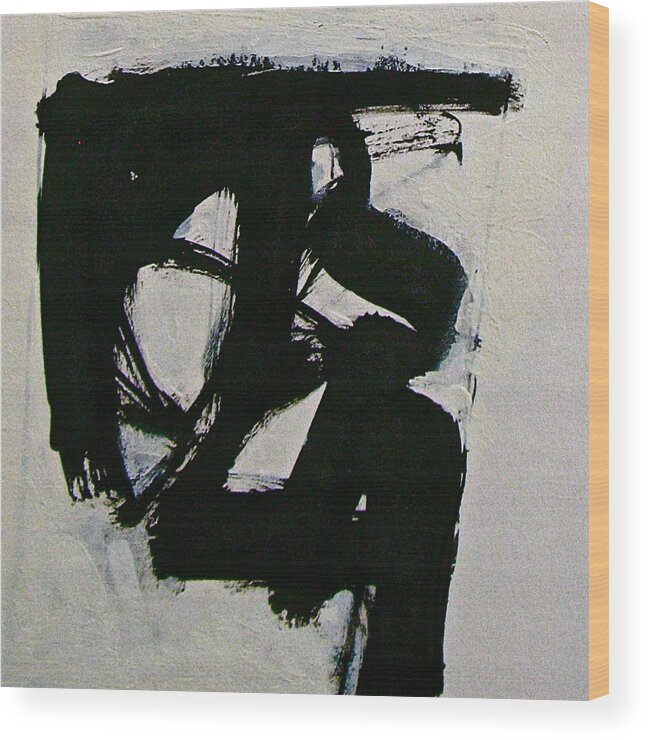 Abstract Drawing Wood Print featuring the painting Sketchbook 3 pg 19 by Cliff Spohn