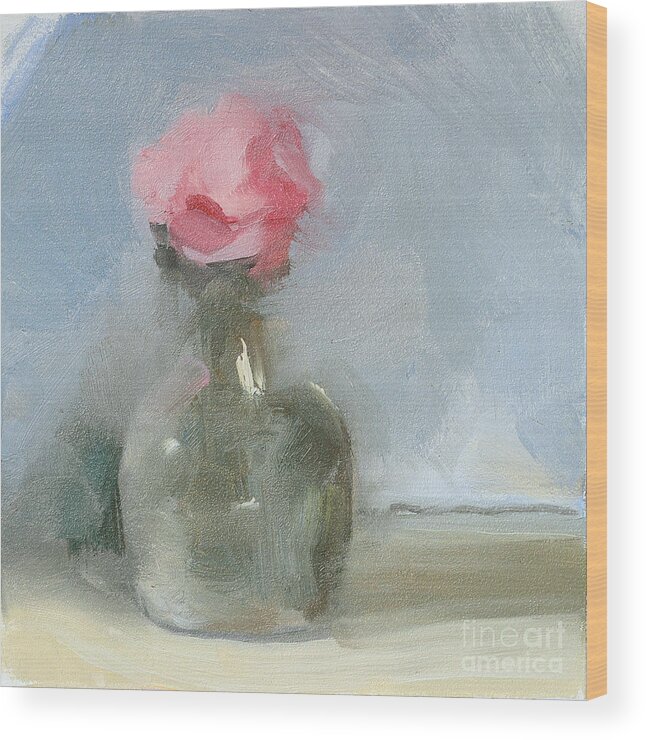 Rose Wood Print featuring the painting Small Vase by Jayne Morgan