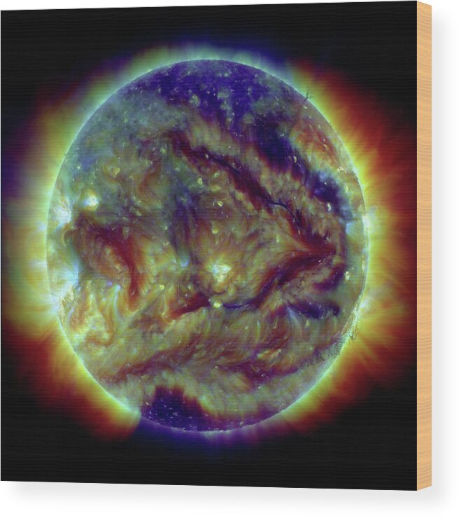 Astronomical Wood Print featuring the photograph Solar Filaments by Nasa/sdo