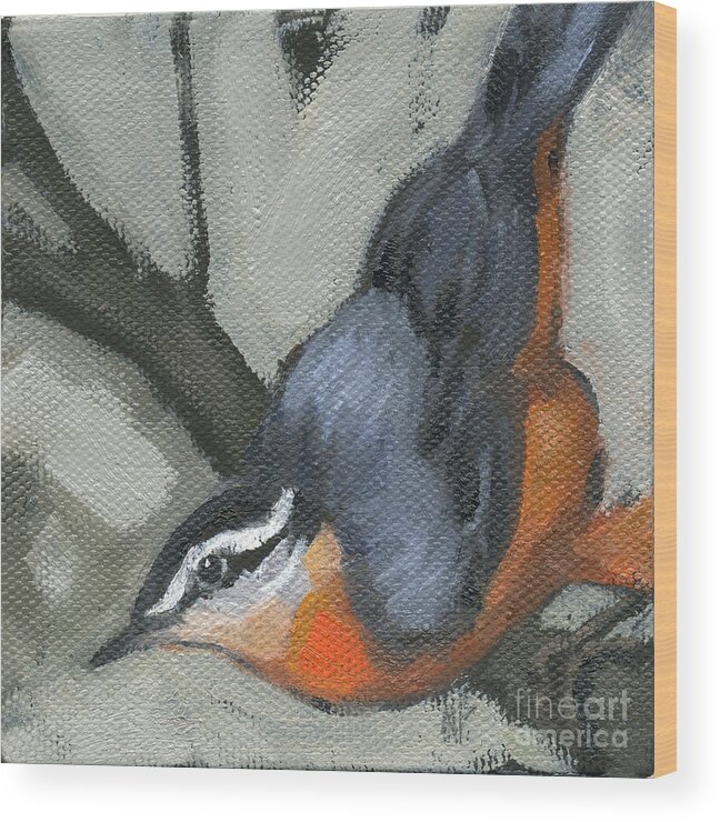 Bird Wood Print featuring the painting SOLD Nutcracker Sweet by Nancy Parsons
