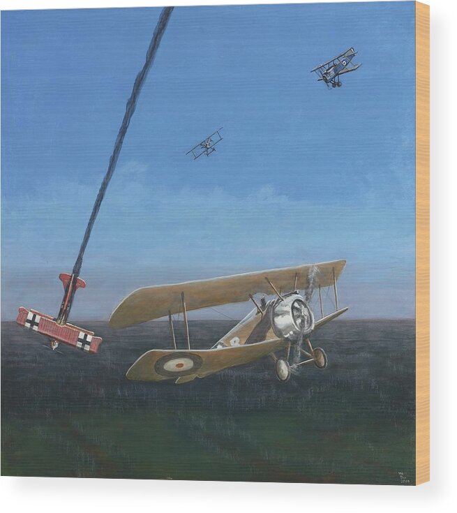 Aviation Wood Print featuring the painting Sopwith by Mr Dill