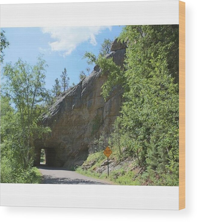 Havs_sd Wood Print featuring the photograph South Dakota Tunnel. One Of A Few We by Brian Havican