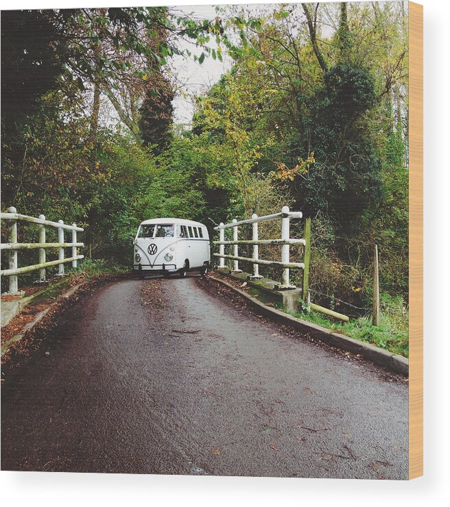 Automobile Wood Print featuring the photograph Splitscreen Over Tewin Bridge II by Gemma Knight