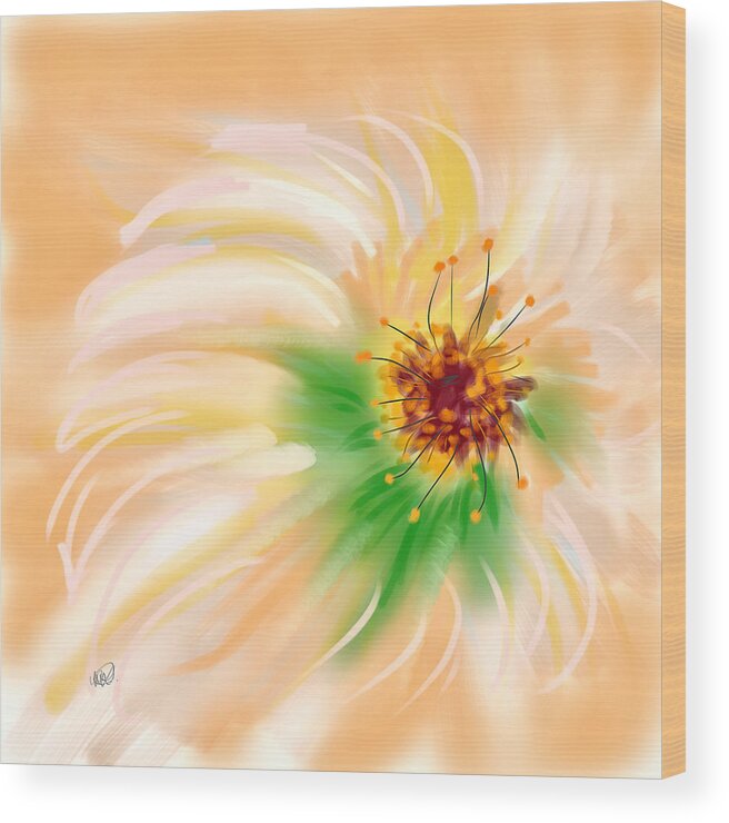 Ipad Wood Print featuring the painting Spring Flower by Angela Stanton