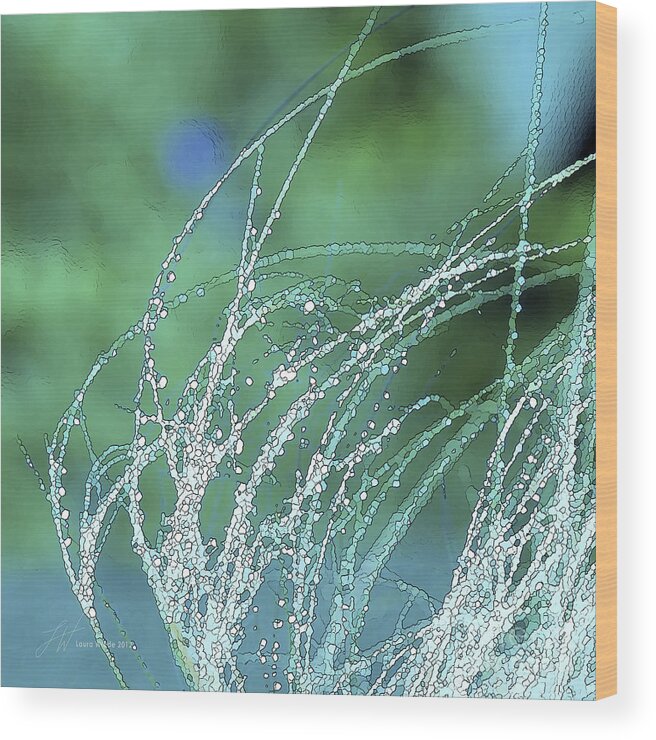 Grass Wood Print featuring the painting Spring Grass by Artist and Photographer Laura Wrede