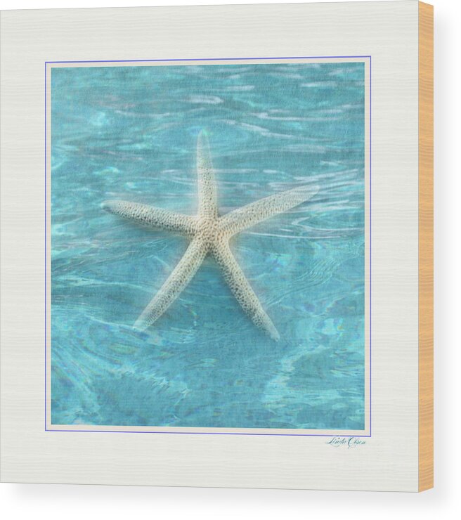 Beach Wood Print featuring the photograph Starfish Underwater by Linda Olsen