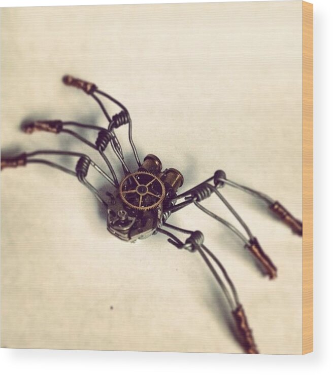 Steampunk Wood Print featuring the photograph #steampunk #bugs More To Come by Dana Forte
