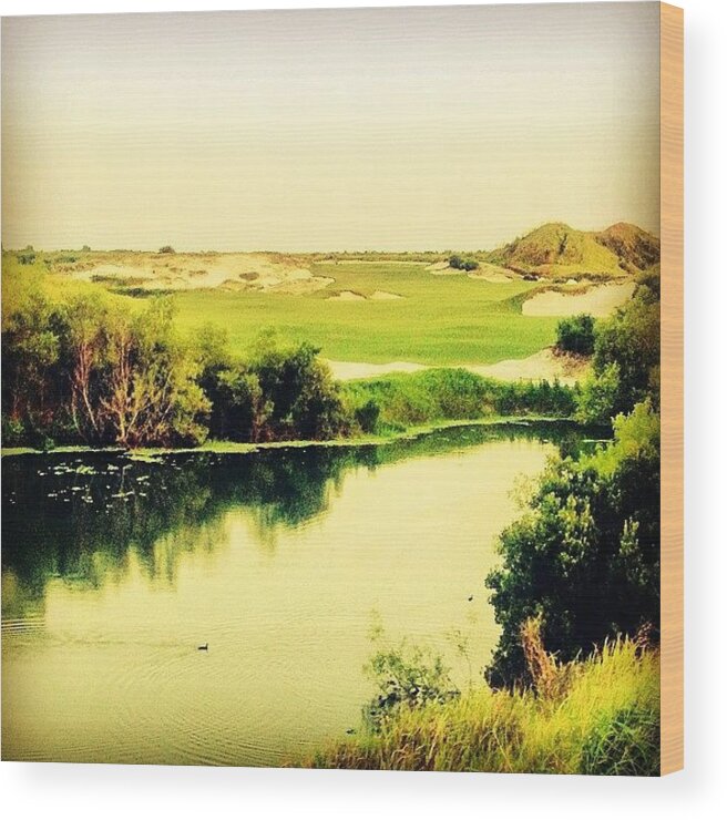 Iphone5 Wood Print featuring the photograph Streamsong #golf #iphone5 #instagram by Scott Pellegrin