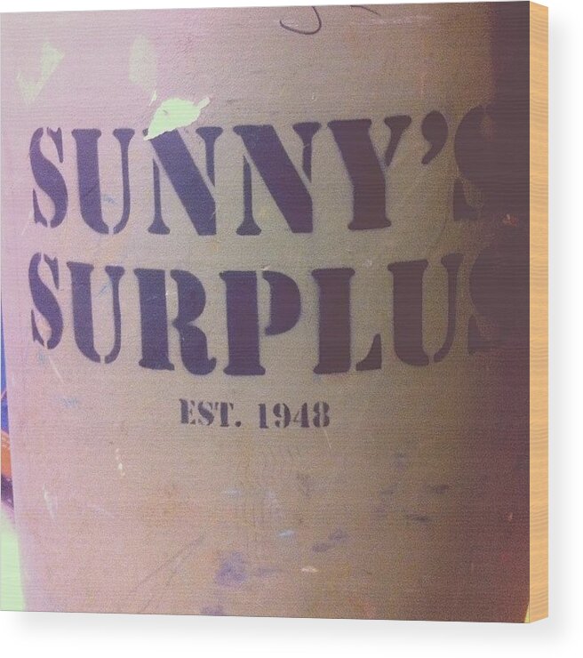 Sunnysurplus Wood Print featuring the photograph #sunnysurplus #goodwill by Artondra Hall