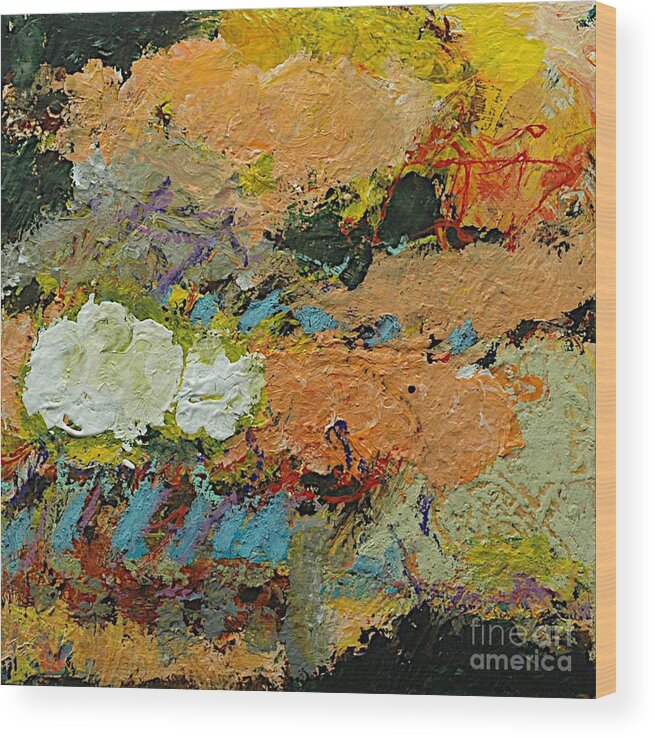 Landscape Wood Print featuring the painting Sweet and Spicy by Allan P Friedlander