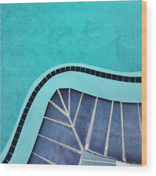 Swimming Pool Wood Print featuring the photograph Swimming Pool by Anne Thurston