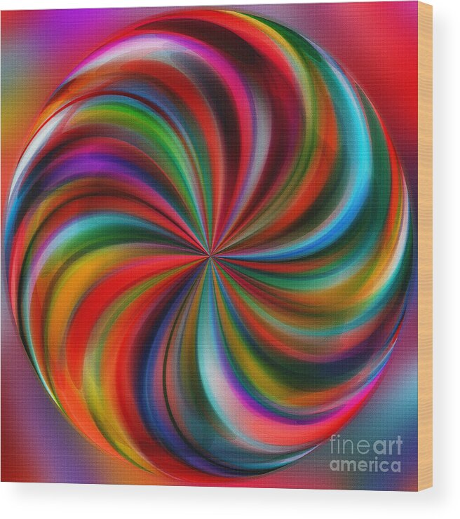 Digital Art Wood Print featuring the digital art Swirling Color by Kaye Menner by Kaye Menner