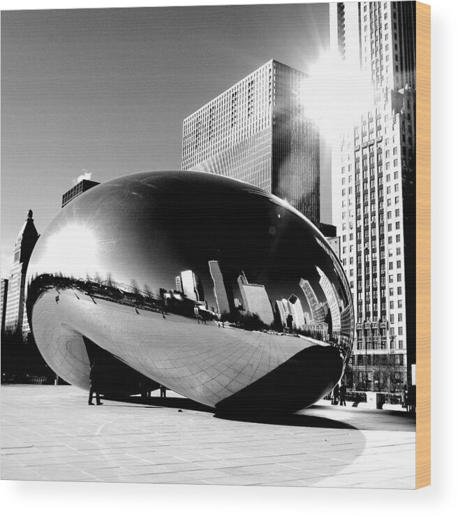 The Bean Wood Print featuring the photograph The Bean by Jeremiah John McBride