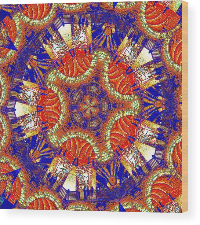 Church Wood Print featuring the digital art The Church Dome in our Life Kaleidoscope by Alec Drake