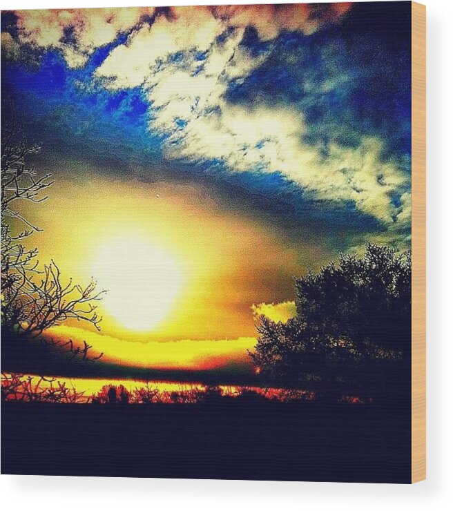 Beautiful Wood Print featuring the photograph The End Of A Perfect Day by Urbane Alien