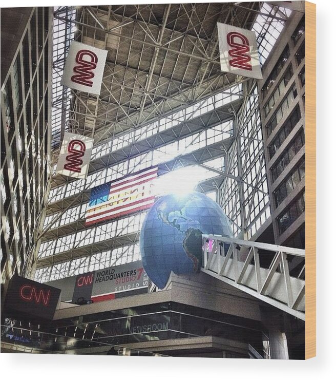 Cnn Wood Print featuring the photograph The House Of Ted. #cnn by Justin DeRoche