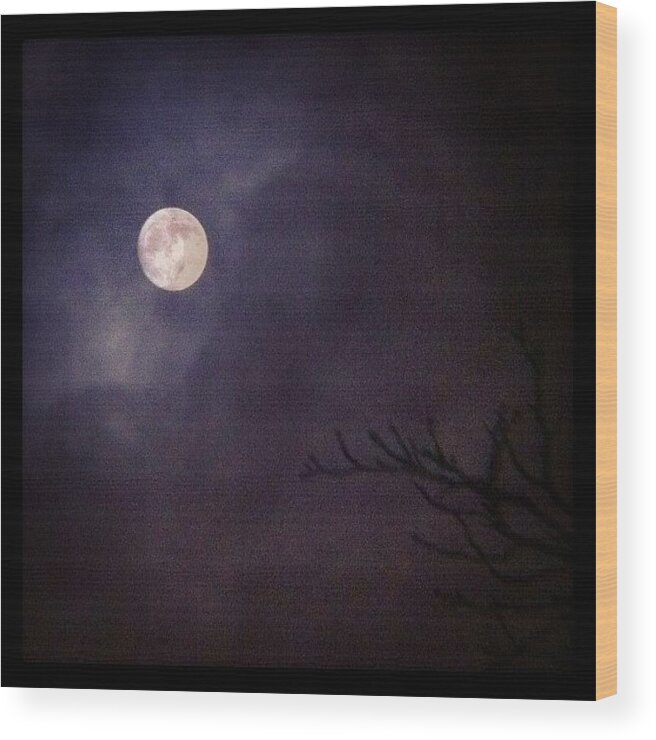 Fullnoon Wood Print featuring the photograph The Passover Moon

#passover #moon by Dan Warwick