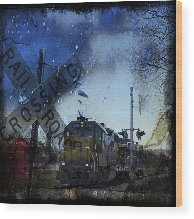 Train Wood Print featuring the photograph The Train by Evie Carrier