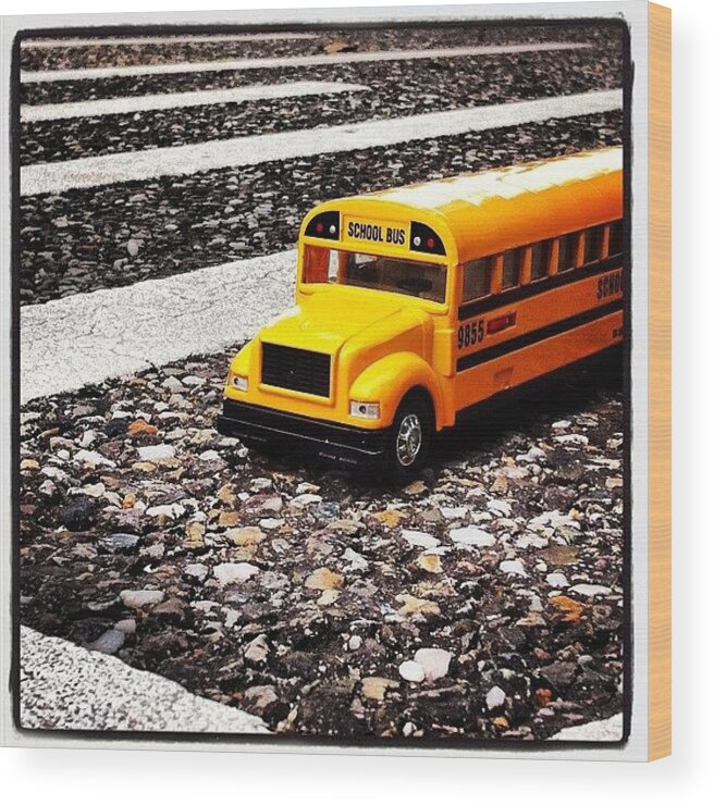 Bus Wood Print featuring the photograph The Wheels Of The Bus Go Round and round by Ellen Van Slagmaat