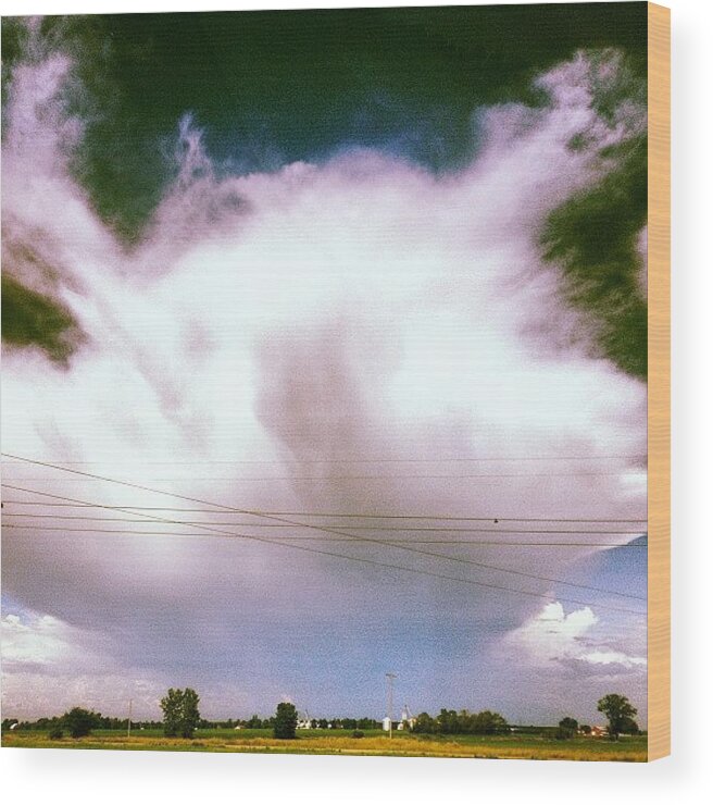  Wood Print featuring the photograph Thunderclouds by Christy Beckwith