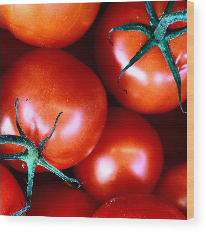#food #foodporn #yum #instafood #tagsforlikes #yummy #amazing #instagood #photooftheday #sweet #dinner #lunch #breakfast #fresh #tasty #foodie #delish #delicious #eating #foodpic #foodpics #eat #hungry #foodgasm #foods Wood Print featuring the photograph Tomatoes by Jason Roust