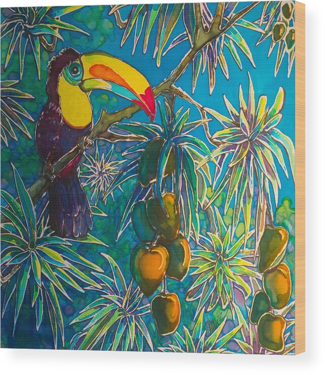 Toucan Wood Print featuring the painting Toucan Tango for Mango by Kelly Smith