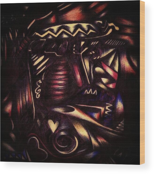 Room Wood Print featuring the photograph Tribal by Artist RiA