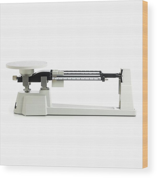 Nobody Wood Print featuring the photograph Triple Beam Balance Scales by Science Photo Library