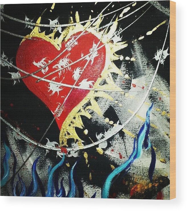 Heart Wood Print featuring the photograph Unconditional Love by Tiffani Sahara