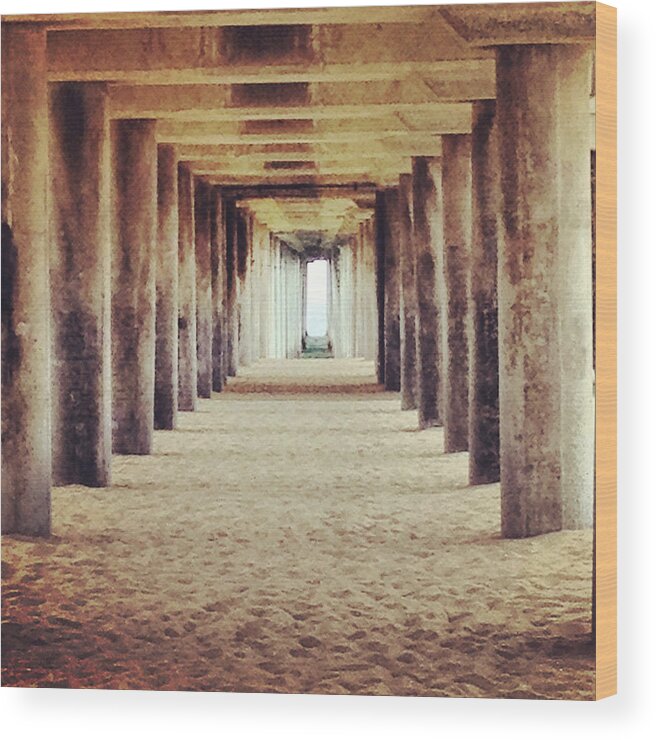 Built Structure Wood Print featuring the photograph Under The Pier by Anna Dykema Photography