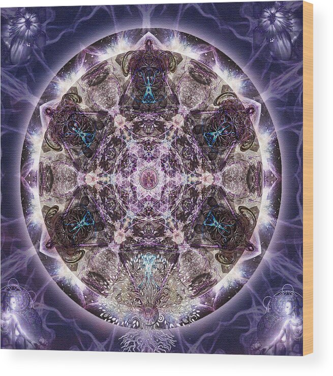 Mandala Wood Print featuring the photograph Unfoldment by Alicia Kent