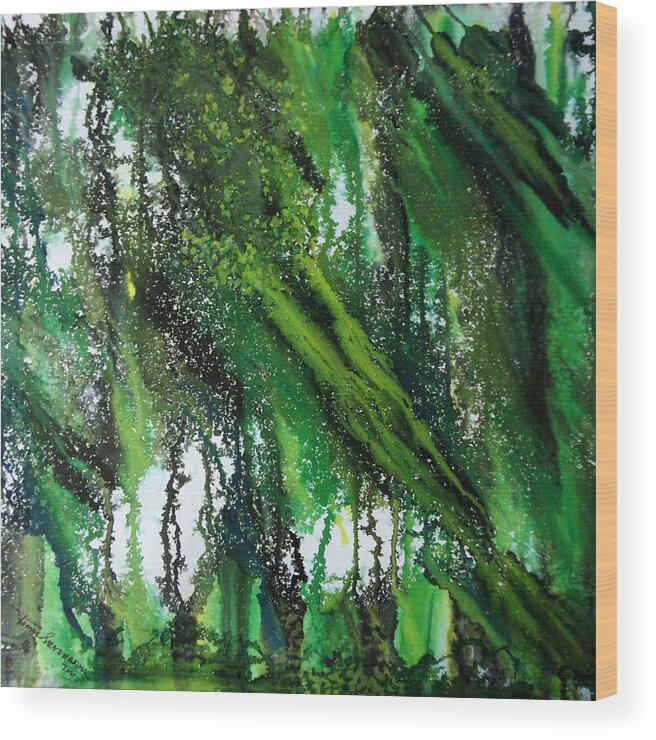 Art Wood Print featuring the painting Forest of Dooars by Tamal Sen Sharma