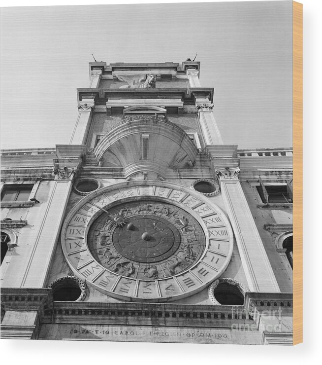 Venice Wood Print featuring the photograph Venice Clock Tower by Riccardo Mottola