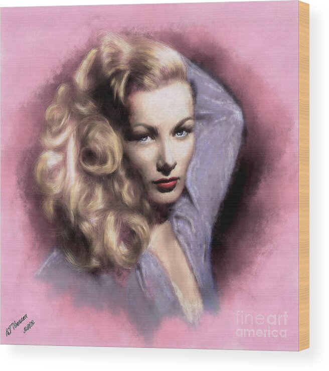 Arne J Hansen Wood Print featuring the photograph Veronica Lake by Arne Hansen