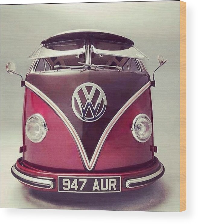 Vw Campervan Wood Print featuring the photograph VW Campervan 1 by Lizzie Gibson