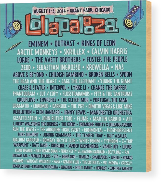 Lollapalooza Wood Print featuring the photograph Wasn't Planning On Going To by The Fun Enthusiast 