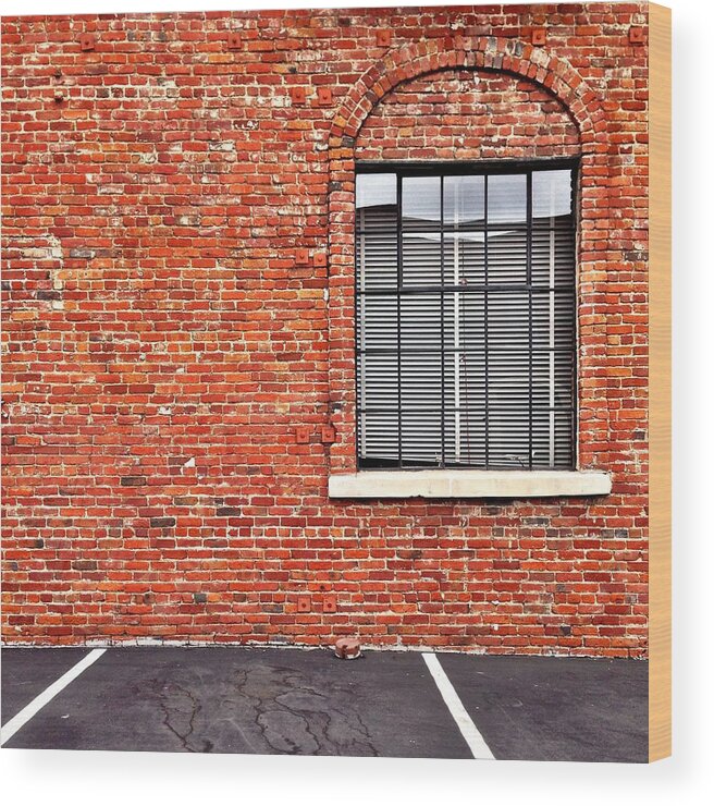 Window Wood Print featuring the photograph Window and Brick by Julie Gebhardt