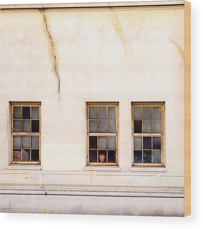 Windows_aroundtheworld Wood Print featuring the photograph Window Trio by Julie Gebhardt