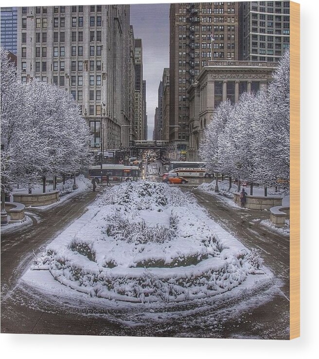 Urbanocity Wood Print featuring the photograph Winter's Finest Moments by Brian Stoneman