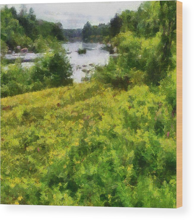 River Wood Print featuring the painting Wolf River by Michelle Calkins