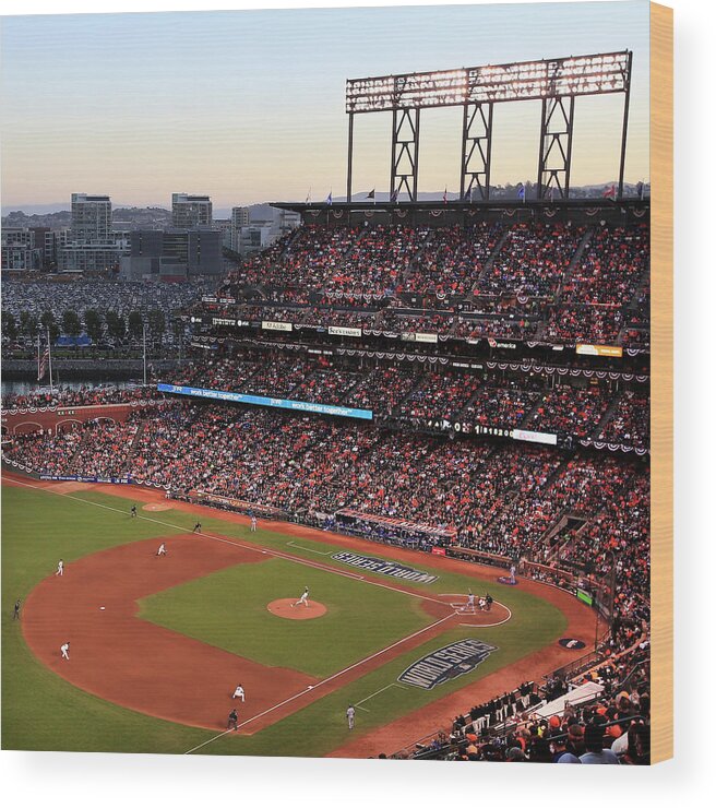 San Francisco Wood Print featuring the photograph World Series - Kansas City Royals V San by Jamie Squire