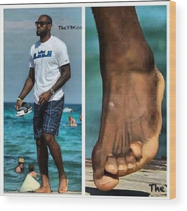 Wtf Wrong With Lebron James Feet Wtf Wood Print By Brandon Fisher